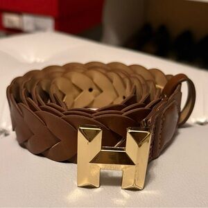 Tommy Hilfiger Braided Leather Belt